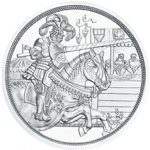 Реверс монеты Австрия, 10 евро, 2019, В кольчуге и с мечом - Рыцарство
