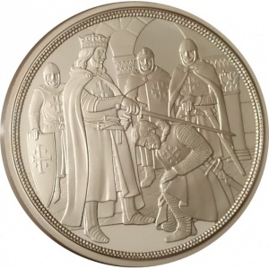 Реверс монеты Австрия, 10 евро, 2019, В кольчуге и с мечом - Приключение, Цветное покрытие