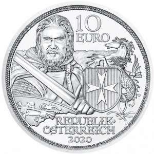 Аверс монеты Австрия, 10 евро, 2020, В кольчуге и с мечом - Стойкость