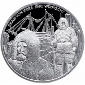 Реверс монеты Австрия, 20 евро, 2005, Австрия в открытом море - Полярная экспедиция "Адмирал Тегеттгофф"
