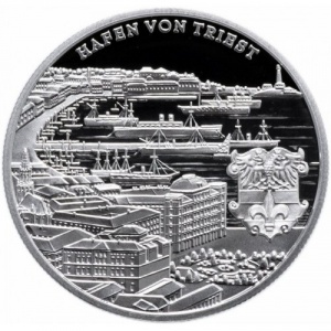 Реверс монеты Австрия, 20 евро, 2006, Австрийский флот - Порт в Триесте