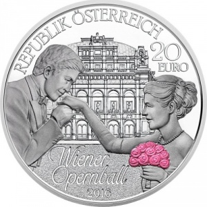 Аверс монеты Австрия, 20 евро, 2016, Венский бал