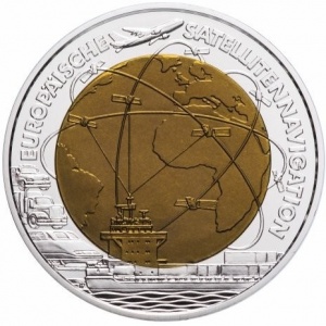 Реверс монеты Австрия, 25 евро, 2006, Серебро/Ниобий - Европейская спутниковая навигация