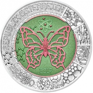 Аверс монеты Австрия, 25 евро, 2017, Микрокосмос