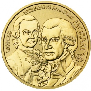 Аверс монеты Австрия, 50 евро, 2006, Моцарт