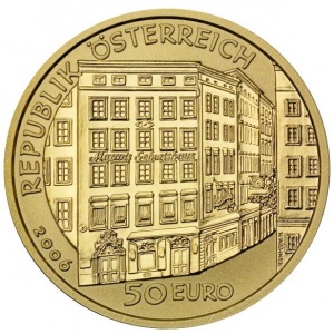 Реверс монеты Австрия, 50 евро, 2006, Моцарт