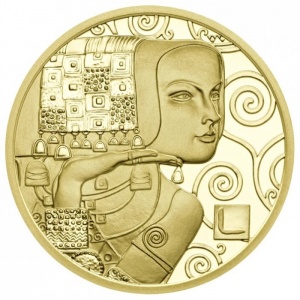 Реверс монеты Австрия, 50 евро, 2013, Густав Климт - Ожидание