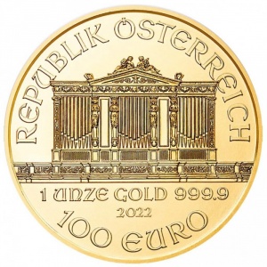 Аверс монеты Австрия, 100 евро, 2002-2026, Венская филармония