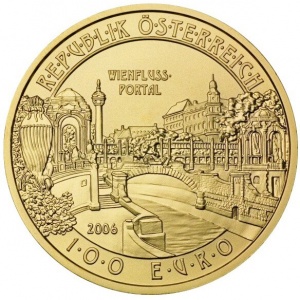 Аверс монеты Австрия, 100 евро, 2006, Венский модерн - Венский речной порт