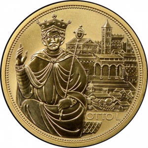 Реверс монеты Австрия, 100 евро, 2008, Короны Габсбургов - Корона Священной Римской империи