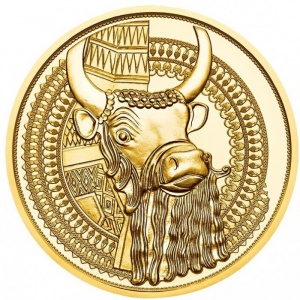 Реверс монеты Австрия, 100 евро, 2019, Магия золота - Золото Месопотамии