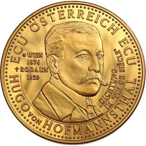 Аверс монеты Австрия, 1 ЭКЮ, 1995, Гуго фон Гофмансталь