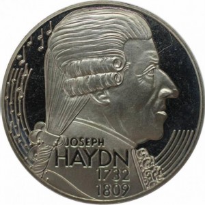 Реверс монеты Австрия, 5 ЭКЮ, 1998, Йозеф Гайдн