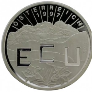 Аверс монеты Австрия, 1 ЭКЮ, 1997, 1 шиллинг