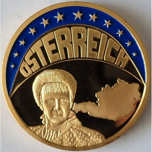 Реверс монеты Австрия, 1 ЭКЮ, 1997, Берта фон Зутнер