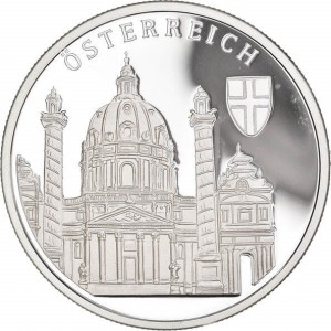 Реверс монеты Австрия, 10 евро, 1996, Карлскирхе в Вене