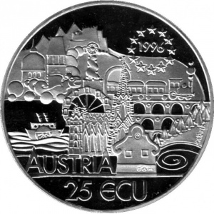 Аверс монеты Австрия, 25 ЭКЮ, 1998, Йозеф Гайдн