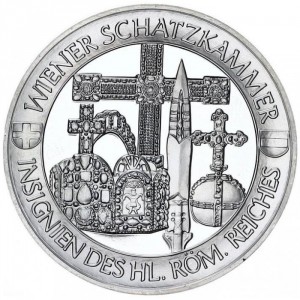 Реверс монеты Австрия, 25 евро, 1998, Венская сокровищница