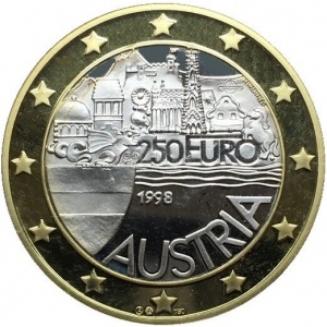 Аверс монеты Австрия, 250 евро, 1998, Венская сокровищница
