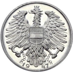 Аверс монеты Австрия, 1 шиллинг, 1946-1957