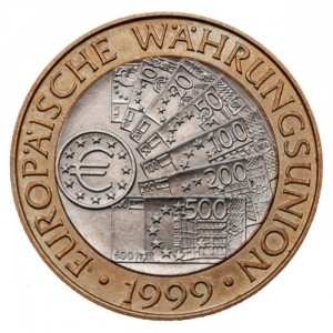 Реверс монеты Австрия, 50 шиллингов, 1999, Европейский валютный союз