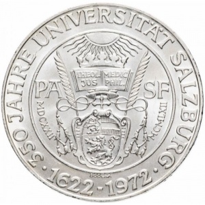Реверс монеты Австрия, 50 шиллингов, 1972, 350 лет Зальцбургскому университету