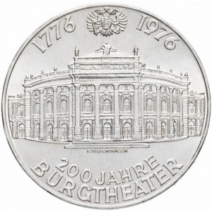 Реверс монеты Австрия, 100 шиллингов, 1976, 200 лет Бургтеатру