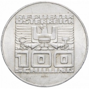 Аверс монеты Австрия, 100 шиллингов, 1976, 1000 лет Каринтии