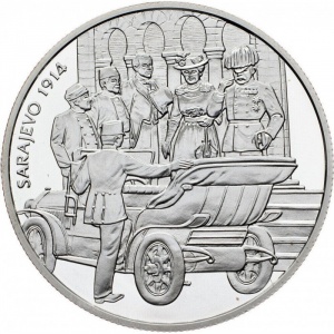 Реверс монеты Австрия, 100 шиллингов, 1999, Сараевское убийство