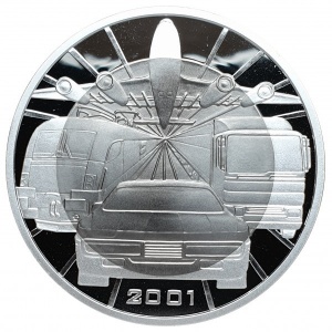 Реверс монеты Австрия, 100 шиллингов, 2001, Транспорт