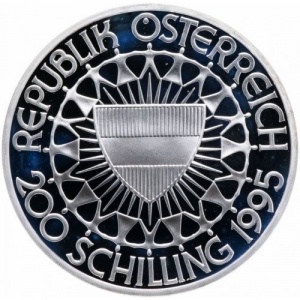 Аверс монеты Австрия, 200 шиллингов, 1995, 100 лет Олимпийским играм - Лыжный спорт
