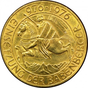 Реверс монеты Австрия, 1000 шиллингов, 1976, 1000 лет династии Бабенбергов
