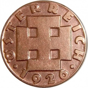 Аверс монеты Австрия, 2 гроша, 1925-1938
