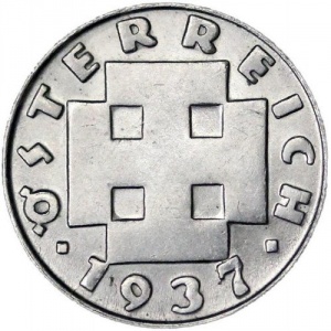Аверс монеты Австрия, 5 грошей, 1931-1938