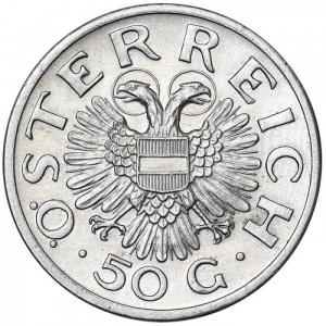 Аверс монеты Австрия, 50 грошей, 1935-1936