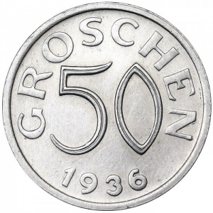 Реверс монеты Австрия, 50 грошей, 1935-1936