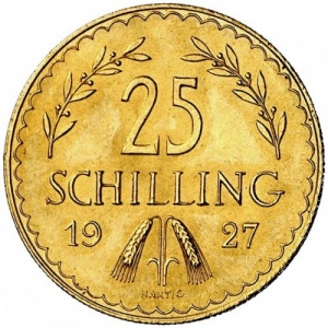 Реверс монеты Австрия, 25 шиллингов, 1926-1934