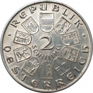 Аверс монеты Австрия, 2 шиллинга, 1931, 175 лет со дня рождения Вольфганга Амадея Моцарта