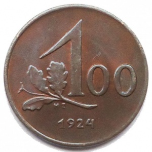 Реверс монеты Австрия, 100 крон, 1923-1924