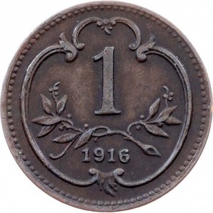 Реверс монеты Австрия, 1 геллер, 1916