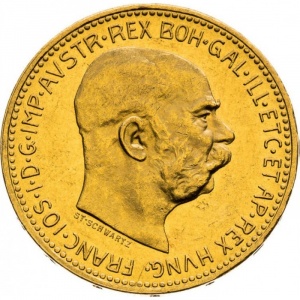 Аверс монеты Австрия, 20 крон, 1909-1916