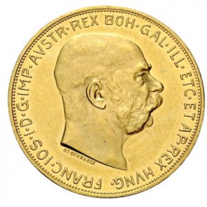 Аверс монеты Австрия, 100 крон, 1909-1915