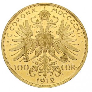 Реверс монеты Австрия, 100 крон, 1909-1915