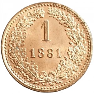 Реверс монеты Австрия, 1 крейцер, 1858-1881