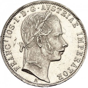 Аверс монеты Австрия, 1 флорин, 1857-1865