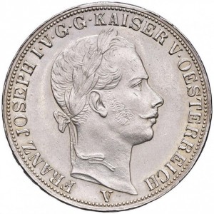 Аверс монеты Австрия, 1 союзный талер, 1857-1865