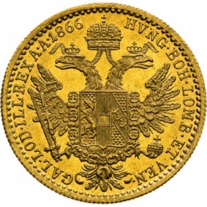 Реверс монеты Австрия, 1 дукат, 1866