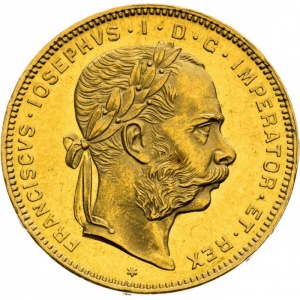 Аверс монеты Австрия, 8 флоринов, 1870-1892