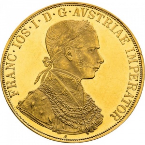 Аверс монеты Австрия, 4 дуката, 1860-1865