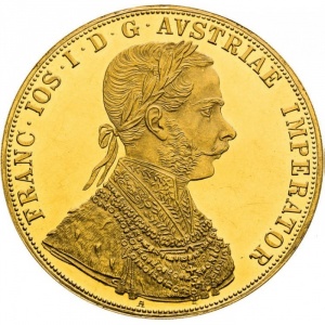 Аверс монеты Австрия, 4 дуката, 1867-1872